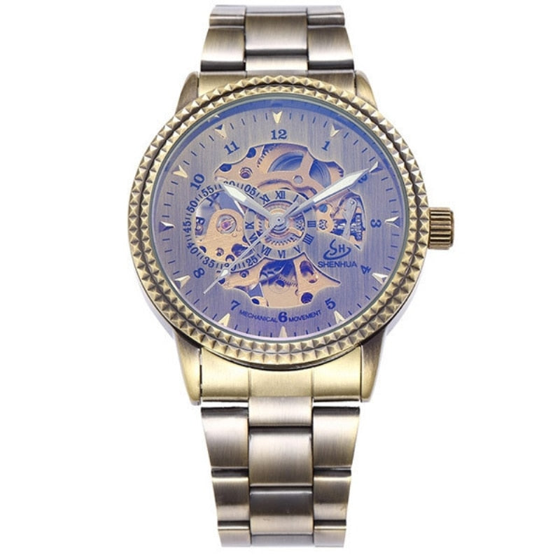 Bronze skeleton watch best sale